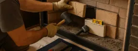 Cracked Fireplace Bricks Repair German Mills, Thornhill